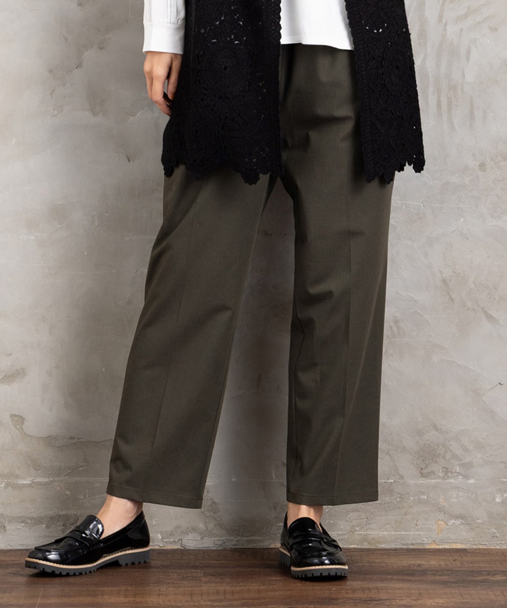 サブストリート（sab street）/【大きいサイズ】21号(6L〜) トロピカルウールセンタープレステーパードパンツ 大きいサイズ】21号(6L～) トロピカルウールセンタープレステーパード