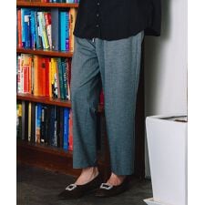 【大きいサイズ】21号(6L～) トロピカルウールセンタープレステーパードパンツ