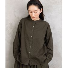 サブストリート(sab street)の【大きいサイズ】INDESIGN レースパッチワークブラウス