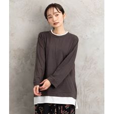 サブストリート(sab street)の【大きいサイズ】【sabstreet bis】【web限定】カットソー切り替えプルオーバー