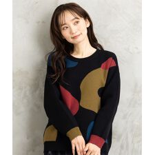 【大きいサイズ】FONTLAB カラフルペイントニット