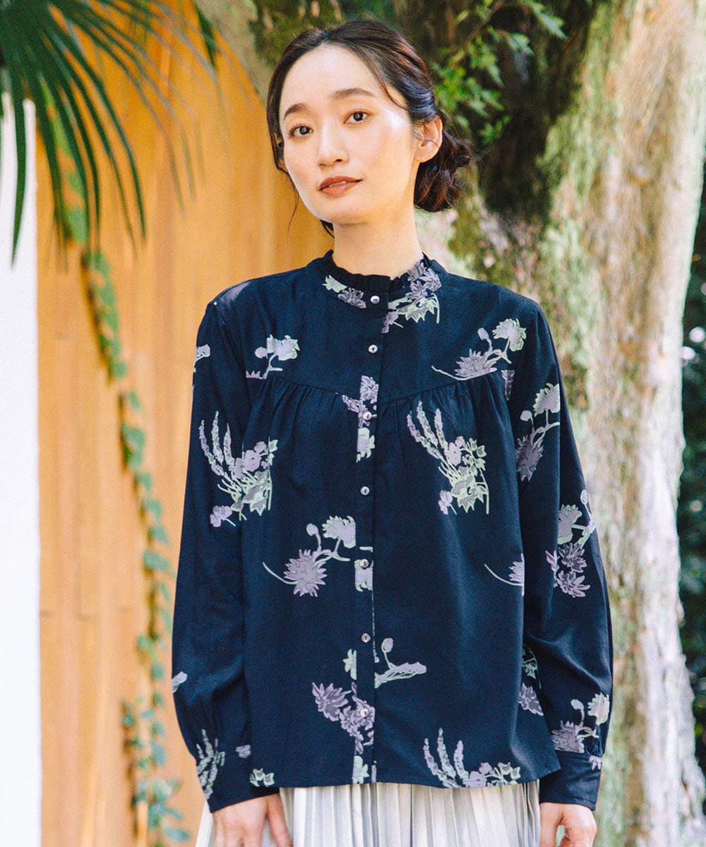 大きいサイズ】21号(6L～) FONTLAB ジョーゼットロングブラウス | サブ