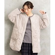 サブストリート(sab street)の【大きいサイズ】ファー×キルティングリバーシブルコート