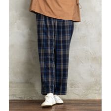 【大きいサイズ】両面起毛セミワイドパンツ