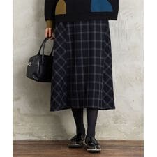サブストリート(sab street)の【大きいサイズ】両面起毛チェックスカート