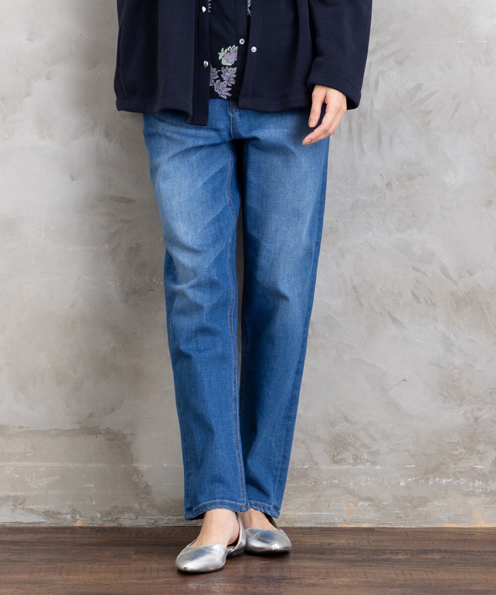 大きいサイズ】 21号(6L～) INDESIGN カットデニムレギンスパンツ