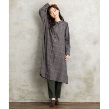 サブストリート(sab street)の【大きいサイズ】【sabstreet bis】【web限定】 起毛シャツワンピース