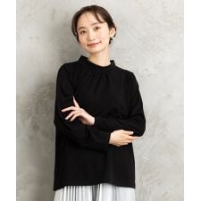 【大きいサイズ】【吸湿・発熱】裏起毛モックネックインナーカットソー