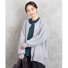 【大きいサイズ】クルーネックカーディガン