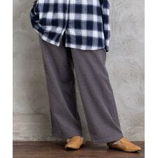 【大きいサイズ】21号(6L～) ウールライクワイドパンツ