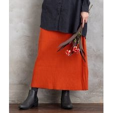 【大きいサイズ】FONTLAB リブニットスカート