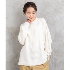 サブストリート(sab street)の【大きいサイズ】【sabstreet bis】【web限定】 Aラインケーブルニットプルオーバー