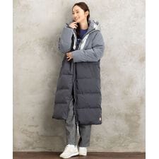 【大きいサイズ】NUMPH カラーブロック中綿ロングコート