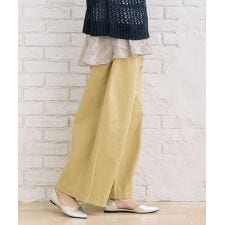 【大きいサイズ】FONTLAB コットンピケタックワイドパンツ