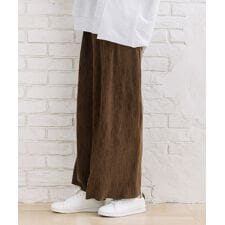 【大きいサイズ】【sabstreet bis】【web限定】 ベロアプリーツパンツ