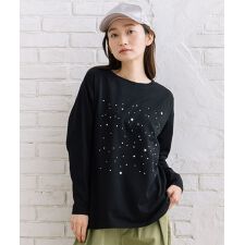 【大きいサイズ】FONTLAB スタースタッズロンT