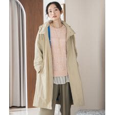 【大きいサイズ】21号(6L～) Bleu tango マチルダプリント２WAYコート