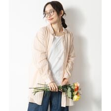 【大きいサイズ】21号(6L～) ストライプジャカードシャツ