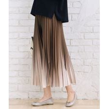 【大きいサイズ】21号(6L～) グラデーションプリーツスカート