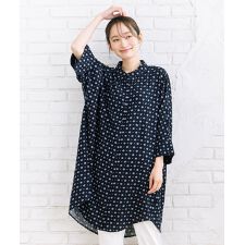 【大きいサイズ】【sabstreet bis】【web限定】 アソートプリントシャツワンピース