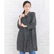 【大きいサイズ】【sabstreet bis】【web限定】 ピンタックジョーゼットチュニック