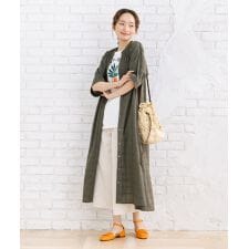 【大きいサイズ】21号(6L～) INDESIGN ドビーチェックワンピース