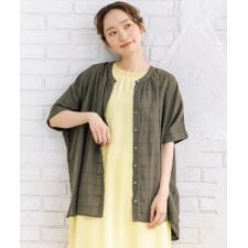 【大きいサイズ】21号(6L～) INDESIGN ドビーチェックシャツ