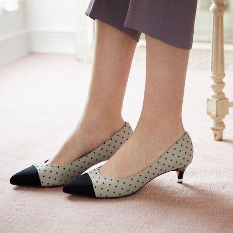 秋冬新作 パール調ヒールコンビパンプス Riche ジェリービーンズ Jelly Beans ファッション通販 マルイウェブチャネル To606 141 63 01