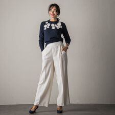 サキソニーストレッチワイドパンツ