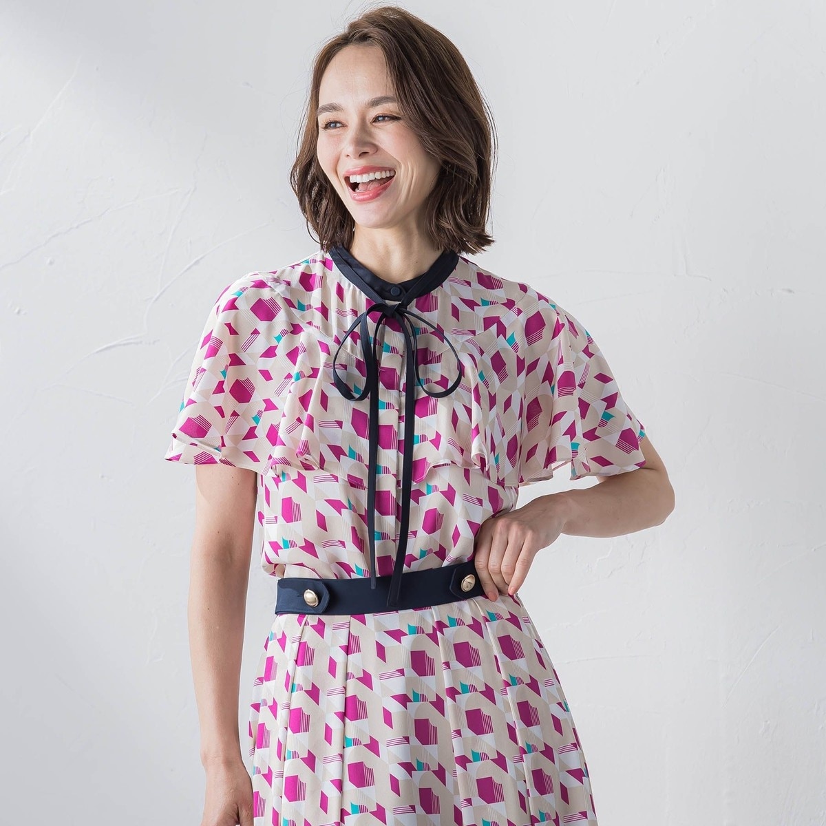 Like Rubber Jersey裏起毛フリルブラウス≪洗濯機で洗える