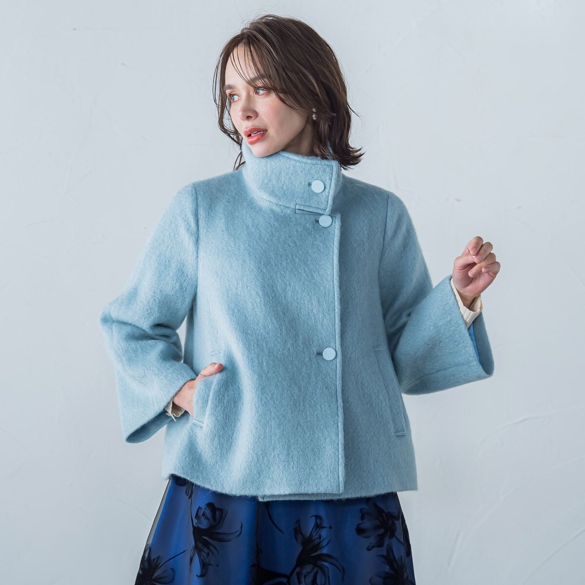 【美品】アルアバイル　ウールMIXボアPコート ウールMIXボアピーコート | アルアバイル(allureville) | マルイ