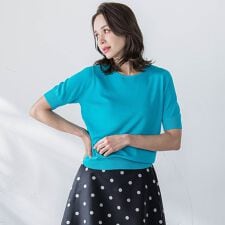 ドライタッチハーフスリーブプルオーバー≪手洗い可能≫