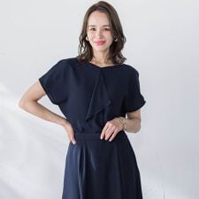 【新色追加】接触冷感前後2WAYストレッチブラウス≪洗濯機で洗える≫