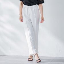 【新色追加】接触冷感2WAYストレッチワイドパンツ≪洗濯機で洗える≫