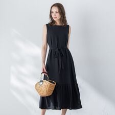 接触冷感2WAYストレッチワンピース≪洗濯機で洗える≫