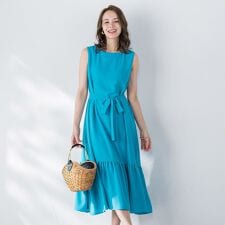 接触冷感2WAYストレッチワンピース≪洗濯機で洗える≫