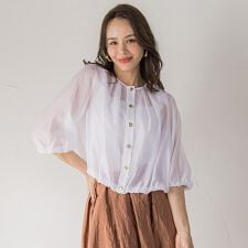 シアーオーガンジージャケット≪手洗い可能≫