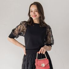 フェザーフラワーニット≪手洗い可能≫