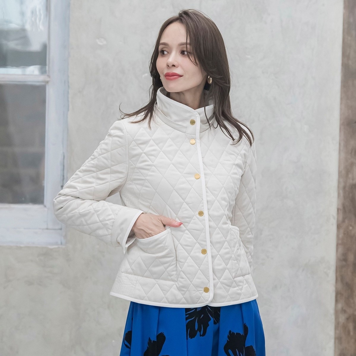 スエード調キルティングジャケット | ビアッジョブルー(Viaggio blu