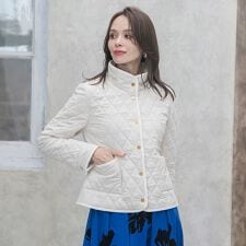 スエード調キルティングジャケット