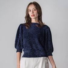 ラメシャギーニット≪手洗い可能≫