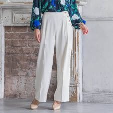 キラキラボタンワイドパンツ≪手洗い可能≫