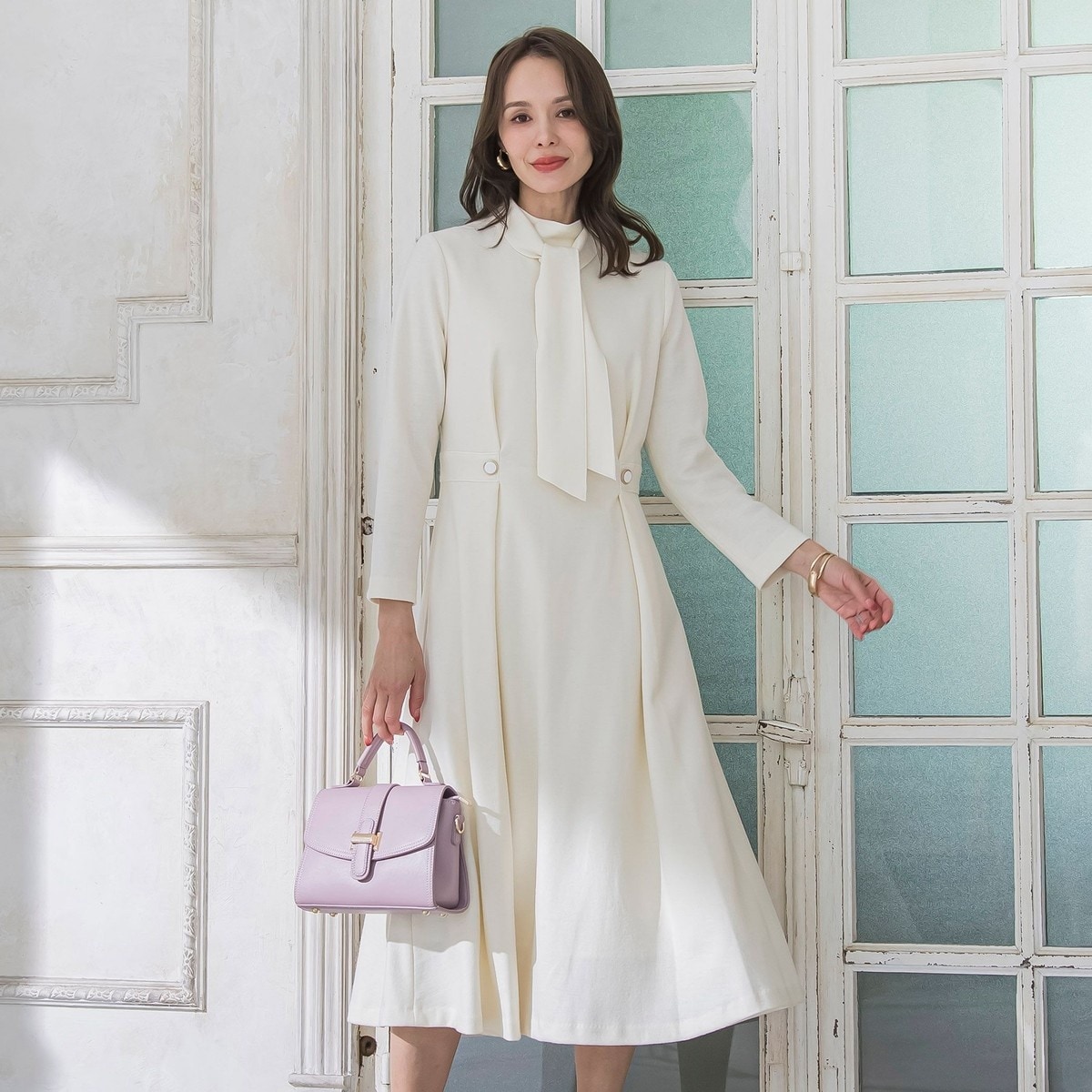 MERLETTE/マーレット】MARTEL PLEATED CHAMBRAY:ワンピース