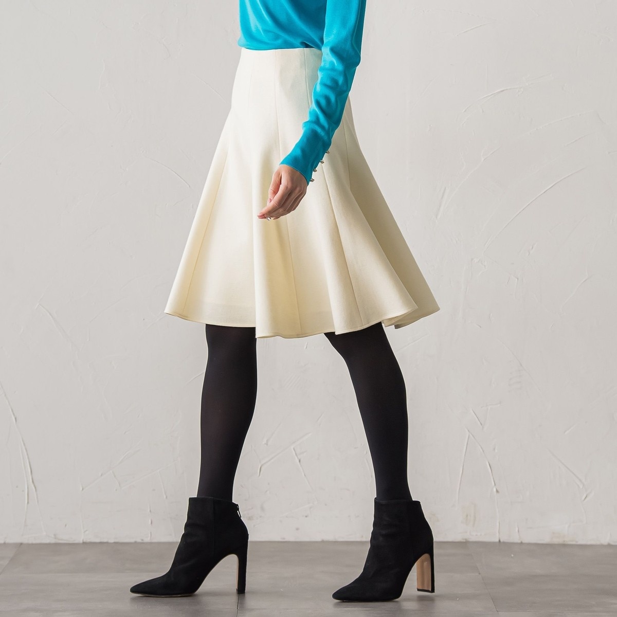 ビアッジョブルー チェーンプリントスカート M ★新品★定価26,400円 チェーンプリントスカート≪洗濯機で洗える≫ | ビアッジョブルー