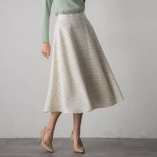 ツイードフレアスカート