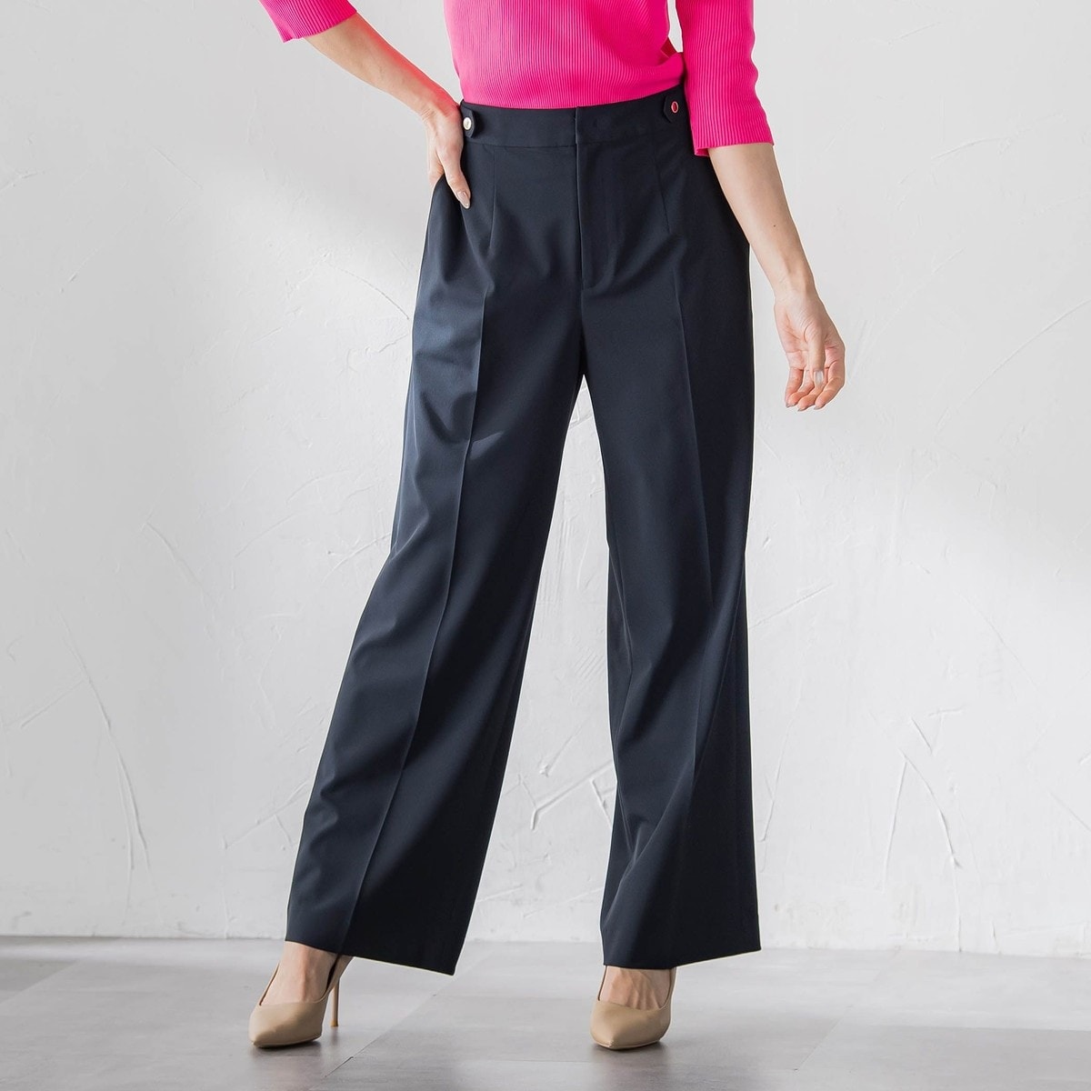 美シルエットワイドパンツ