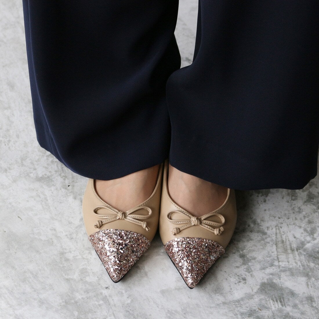 グログランリボンフラットシューズ | アルテミス by ダイアナ(artemis