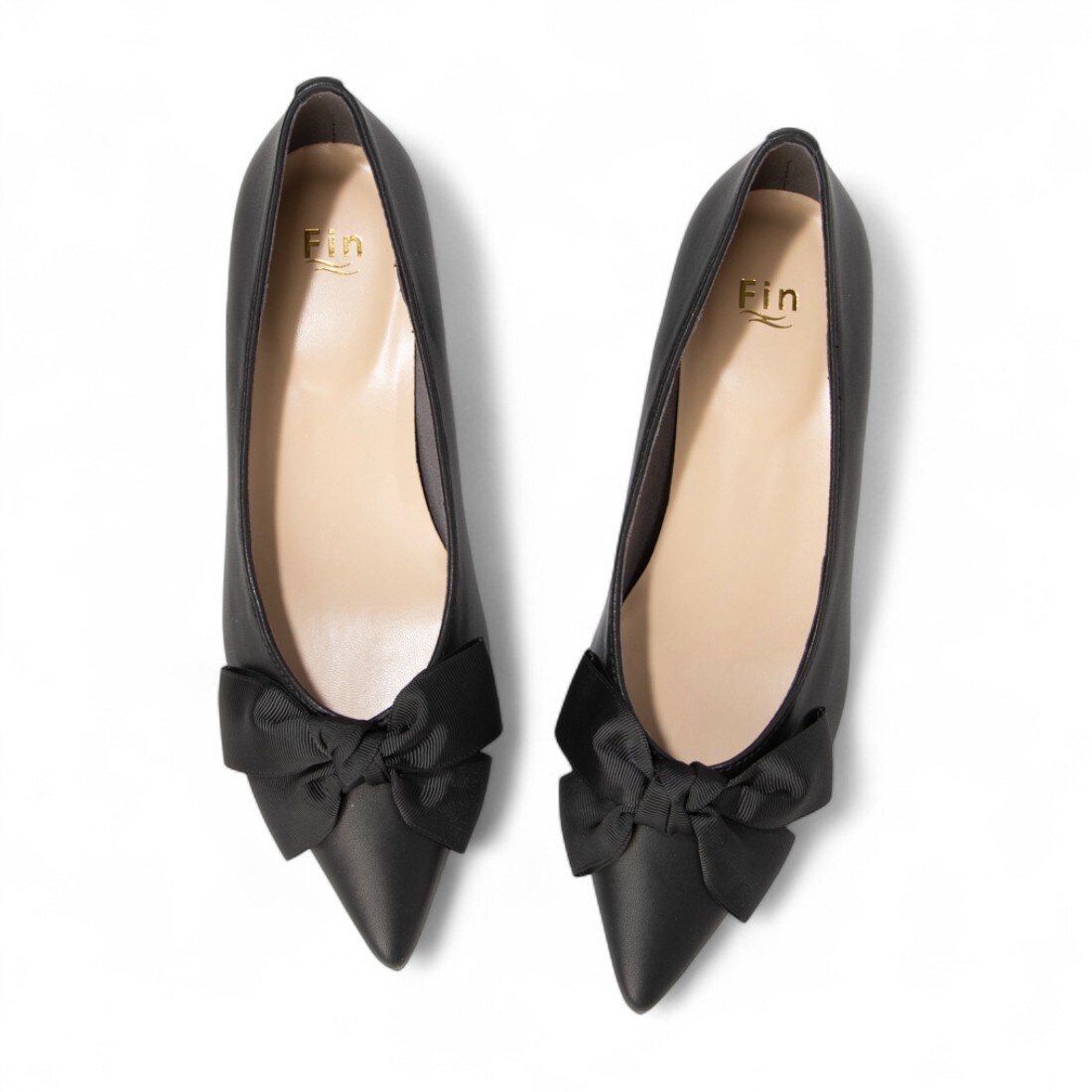 フィン（Fin）/【25秋冬新作】2WAYリボンフラットシューズ【低反発スポンジ入り】 25秋冬新作】2WAYリボンフラットシューズ【低反発スポンジ入り