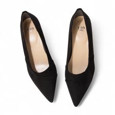 【25秋冬新作】ポインテッドトゥ切替えフラットシューズ