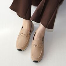 フィン(Fin)の【25秋冬新作】ビットローファー厚底スリッポン【低反発スポンジ入り】